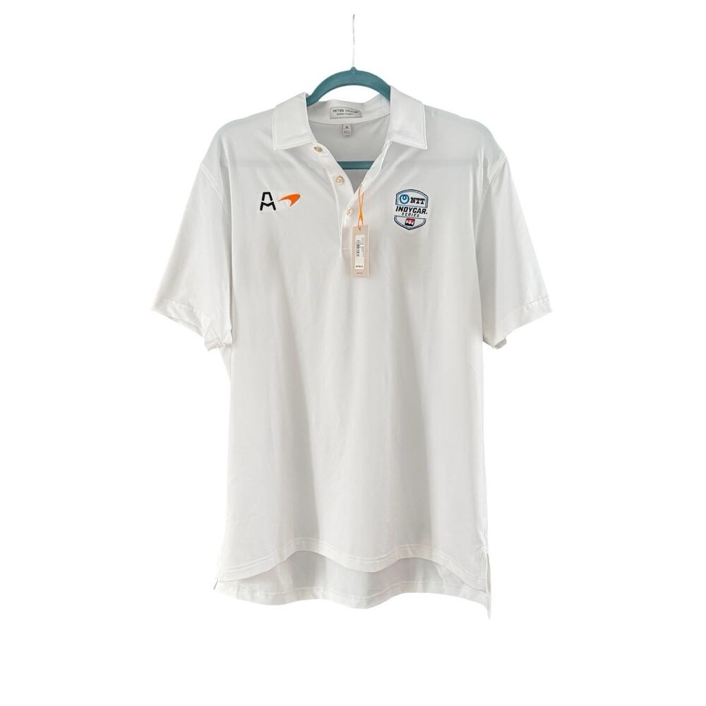 NWT Peter Millar Arrow McLaren IndyCar Team Performance Polo Men’s Medium White